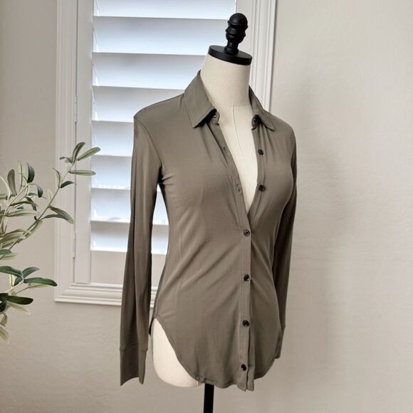 NEW Revolve Citizen Of Humanity COH Dalhia Mesh Button Down Shirt Size XS - Picture 9 of 15